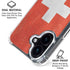 Switzerland Flag Distressed iPhone 17 Clear Case